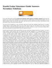 Answers Literature Solutions Guide Secondary Giver