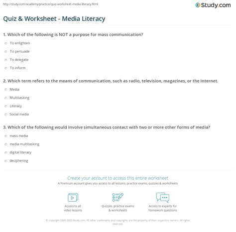 Answers To Apex Media Literacy Quizzes