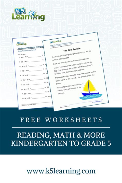 Answers keys for K5 Worksheets - K5 Learning