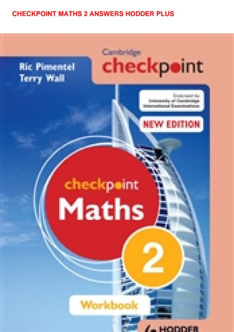 Answers of maths checkpoint 2 workbook. - By rinehart and winston holt holt handbook first course chapter tests with answer key paperback.