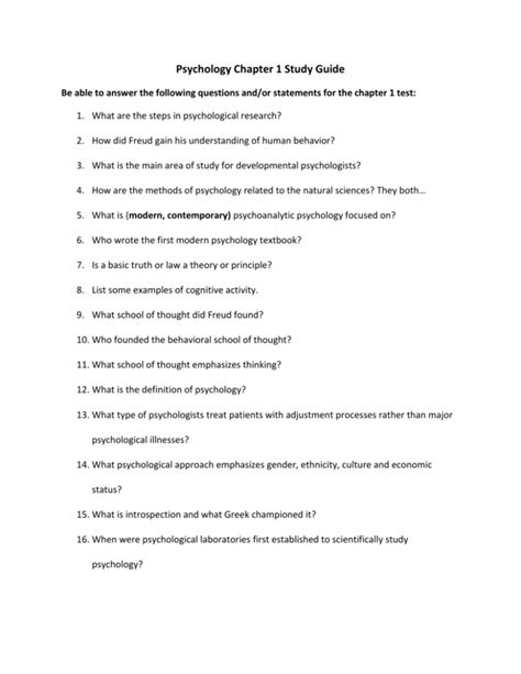 Answers to exploring psychology study guide. - Temas de psicologia entrevistas y grupos.