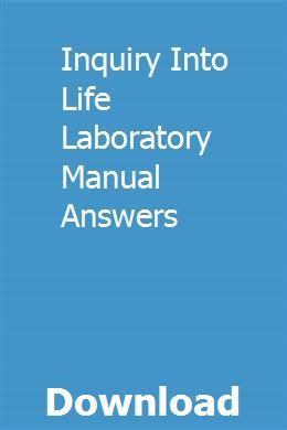 Answers to inquiry into life lab manual. - Relation abrégée d'un voyage fait dans l'interieur de l'amérique méridionale..