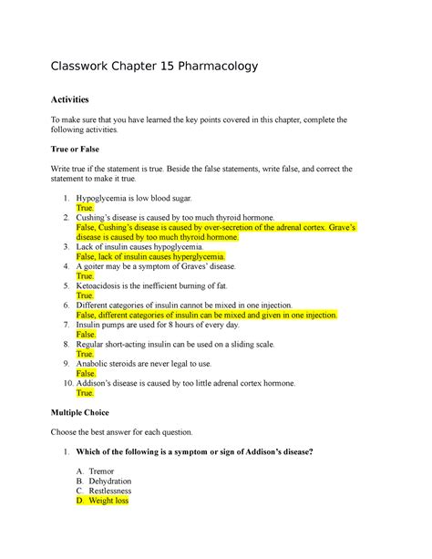 Answers to study guide questions for pharmacology. - Just say know a counselloras guide to psychoactive drugs.