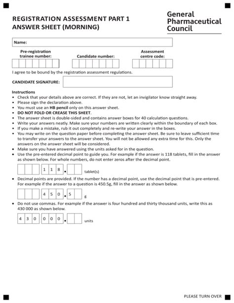 Answers to the March 2024 registration assessment example …