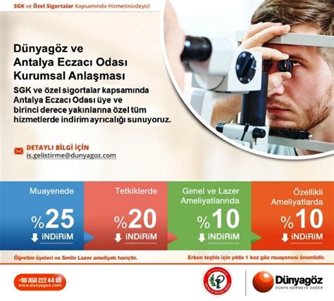 Antalya dünya göz muayene ücreti 2019