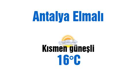 Antalya elmalı hava durumu