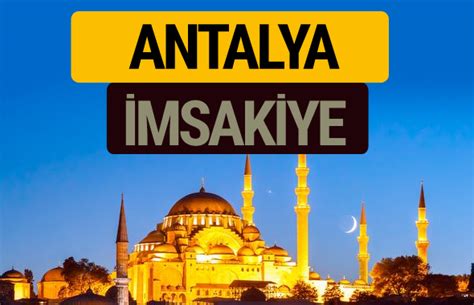 Antalya ezan saati 2018