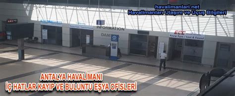 Antalya havalimanı kayıp eşya
