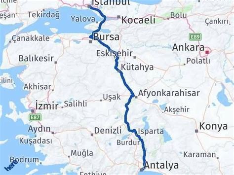 Antalya istanbul kaç saat sürüyor