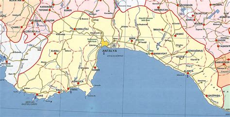 Antalya kıyı haritası