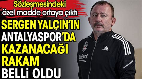 Antalyaspor’dan Sergen Yalçın’a şok!