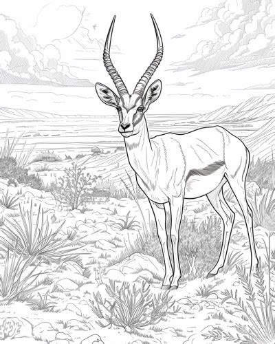 Antelope Coloring Pages