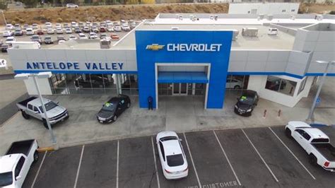 Antelope valley chevrolet. "I would like to thank an employee by the name of Kevin, a team member of the Chevy dealer who was very helpful with my recent purchase. He was very polite and patient. We were able to test drive... 