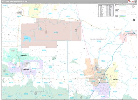 Antelope valley zip code map.  Users can easily view the boundaries of each Zip Code and the sta...