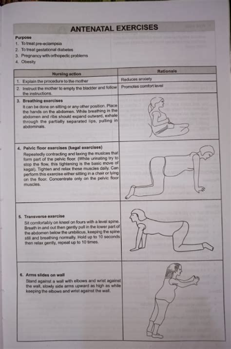 Antenatal exercises Spanish Translator