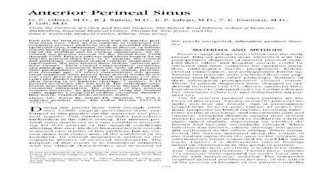 Anterior perineal sinus - PubMed