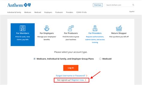 Anthem login.  Log In for New & Registered Members Save Time With Live Chat Find the...