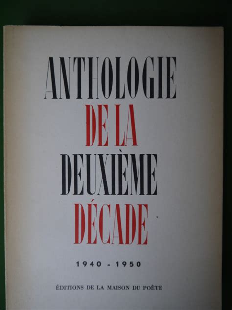 Anthologie de la deuxième décade, 1940 1950. - Manuale di riparazione del centro di tornitura haas sl 30.