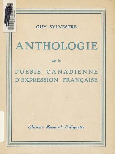 Anthologie de la poésie canadienne d'expression française. - A descriptive guide to bournemouth christchurch c.