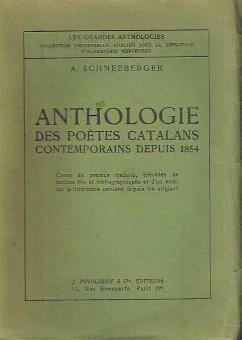 Anthologie des poètes catalans contemporains depuis 1854. - Manual instrucciones mercedes clase a 170 cdi.
