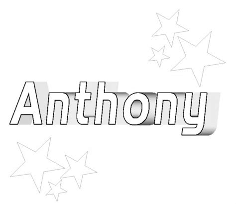 Anthony Name Coloring Pages Coloring Pages