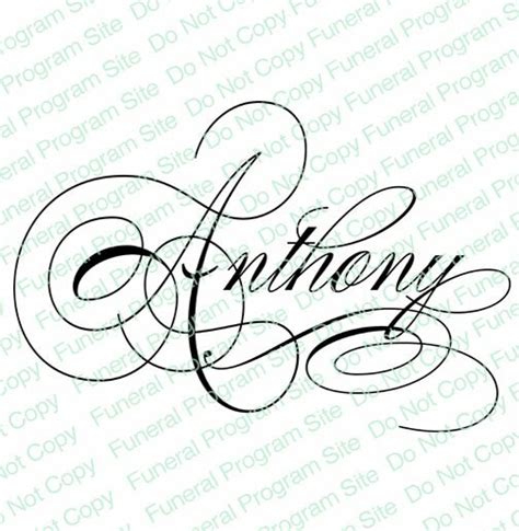Anthony Name Word Art Name Design Funeral Program Site