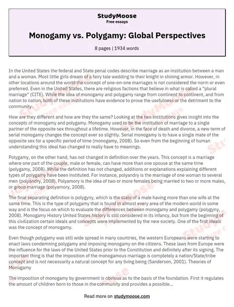 Anthropology: Marriage and Polygamy - Free Essay Example