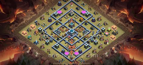 Anti 1 star th13 war base with link.  Check live working of TH13 war bases with v...