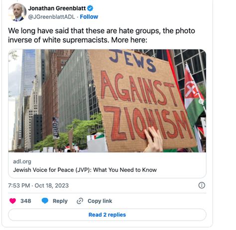 Anti-Defamation League Maps Jewish Peace Rallies With Antisemitic Attacks
