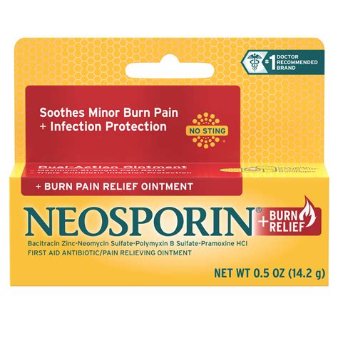 Antibiotic spray for skin.  From NEOSPORIN ® Burn Relief First Aid An...