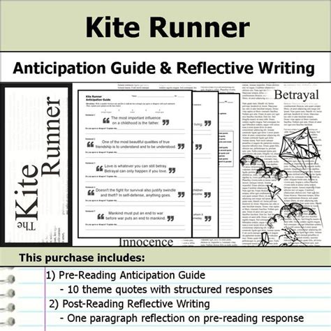 Anticipation guide for the kite runner. - Nicolas fournier et marie hubert et les autres.