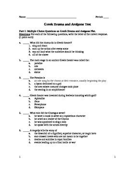 Antigone Test Answers Questions