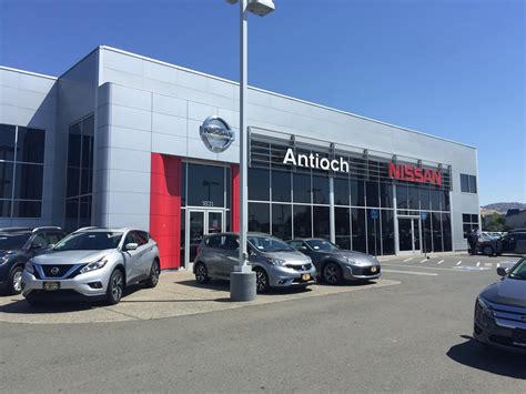 Antioch nissan. Why Nissan Service? Maintenance Schedules. Brakes. Tires. Oil Change. Batteries. coupons & offers Parts Store Tire Store Express Service. faqs Language. ENGLISH. ESPAÑOL. Info Offers Services & Amenities. ANTIOCH NISSAN. 1831 AUTO CENTER DR ANTIOCH, CA 94509. Get Directions Call (844) 353-3634. Service Hours. … 