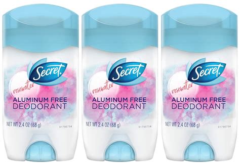 Antiperspirant without aluminum. Check Price. 5. Crystal Mineral Deodorant Roll-On, Lavender & White Tea, Purple, 2.25 Fl Oz. This product is ideal for individuals seeking a natural deodorant option with a pleasant lavender and white tea scent. Check Price. 6. Ivory Deodorant, Hint of Aloe, Made without Aluminum and Baking Soda, 2.4 oz, Pack of 4. 