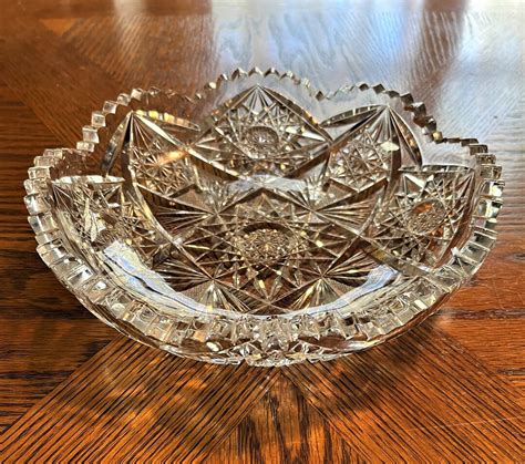 Antique Brilliant Cut Crystal Bowl, Circa 1890 Stephen A. Kramer Ltd