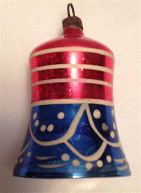 Antique Vintage German Glass Christmas Ornament Bell with Clacker …