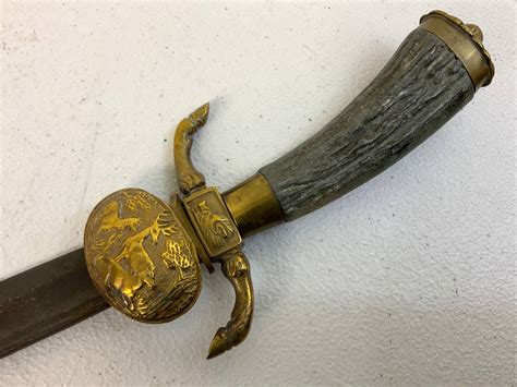 Antique german hunting dagger.  Please view images.  Circa 1950's - 1960's.  T...