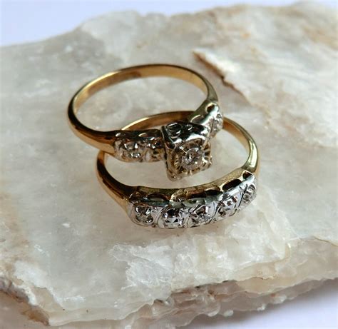 Antique wedding ring sets. A bridal set is a classic, timeless choice that is made to last and be loved for a lifetime. These duos combine a striking engagement ring with a matching wedding band, creating a distinctive combination that can range in style from trendy and modern to understated and traditional.Bridal sets more often than not feature glimmering center stones and pavé … 