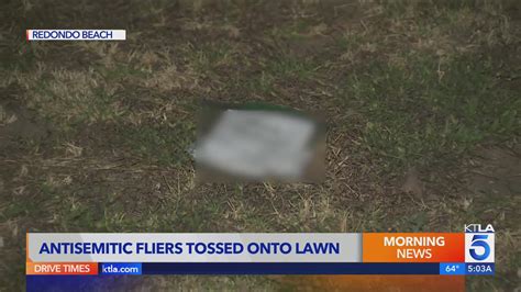 Antisemitic flyer tossed onto lawn in Redondo Beach