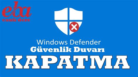 Antivirüs kapatma windows 7