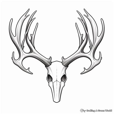 Antler Coloring Page