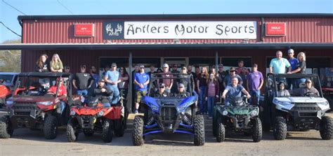 Antlers motorsports oklahoma. We are conveniently located on US-271 and OK-3, and are very close to the Pine Mountain Trails in Rattan, Oklahoma. Antlers Motorsports offers new: Polaris ATV's and Ranger's, Can-Am ATV's and utility vehicles, and Kawasaki ATV's, and Mules. 