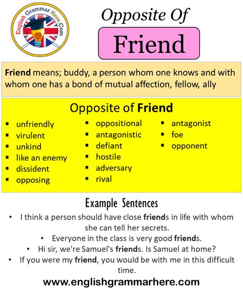 Antonyms friendship. Things To Know About Antonyms friendship. 