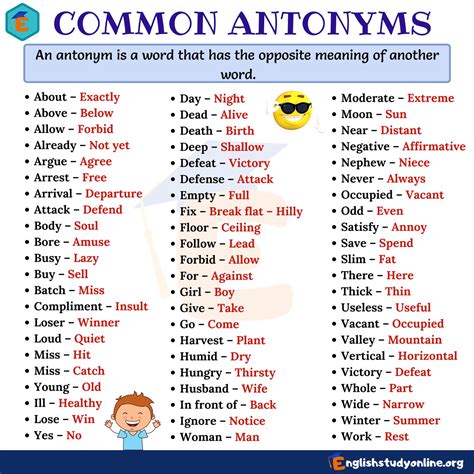 Antonyms of. Things To Know About Antonyms of. 