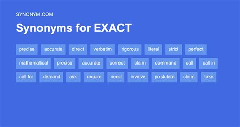 Antonyms of exact. Synonyms for REPLICA: image, twin, clone, picture, duplicate, portrait, counterpart, facsimile; Antonyms of REPLICA: opposite, reverse, antithesis, converse ... 