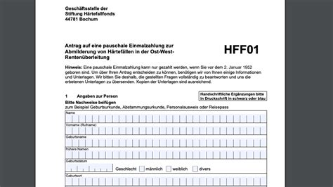 Antrag auf härtefall rente