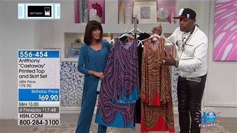 Antthony fashions on hsn. Product Description. Antthony Split V-Neck Double Layer Maxi Dress Nothing says warm-weather staple quite like a printed maxi! This darling version from Antthony is an instant must for vacay with its easy silhouette defined by a flattering, split V-shaped neckline with flyaway panels. Garment is sized by the bust, waist and hip measurements. 
