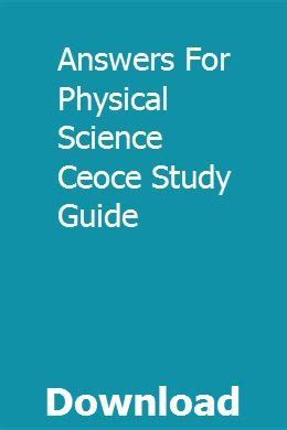 Antworten für die physikalische wissenschaft ceoce study guide. - Costa azul y provenza - guias visuales.