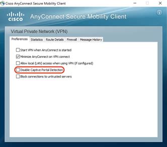 Anyconnect captive portal detection.  Disable Captive Portal Detection �...