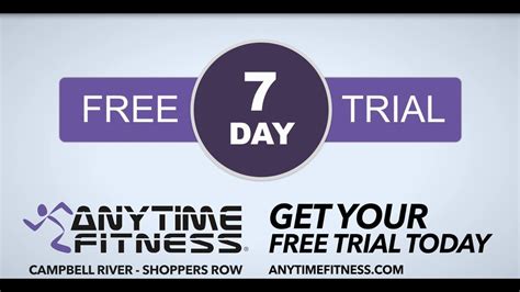 Anytime fitness 7 day trial. Anytime Fitness and Apple Fitness+ are teaming up to create an unmatched personalized wellness experience. Get Your Free Trial Pass. Open to new customers, local residents, in the United States and Canada, only. Photo ID required. Offer valid for 1 or 7 days’ access to participating Anytime Fitness location plus up to 3 months of Apple ... 